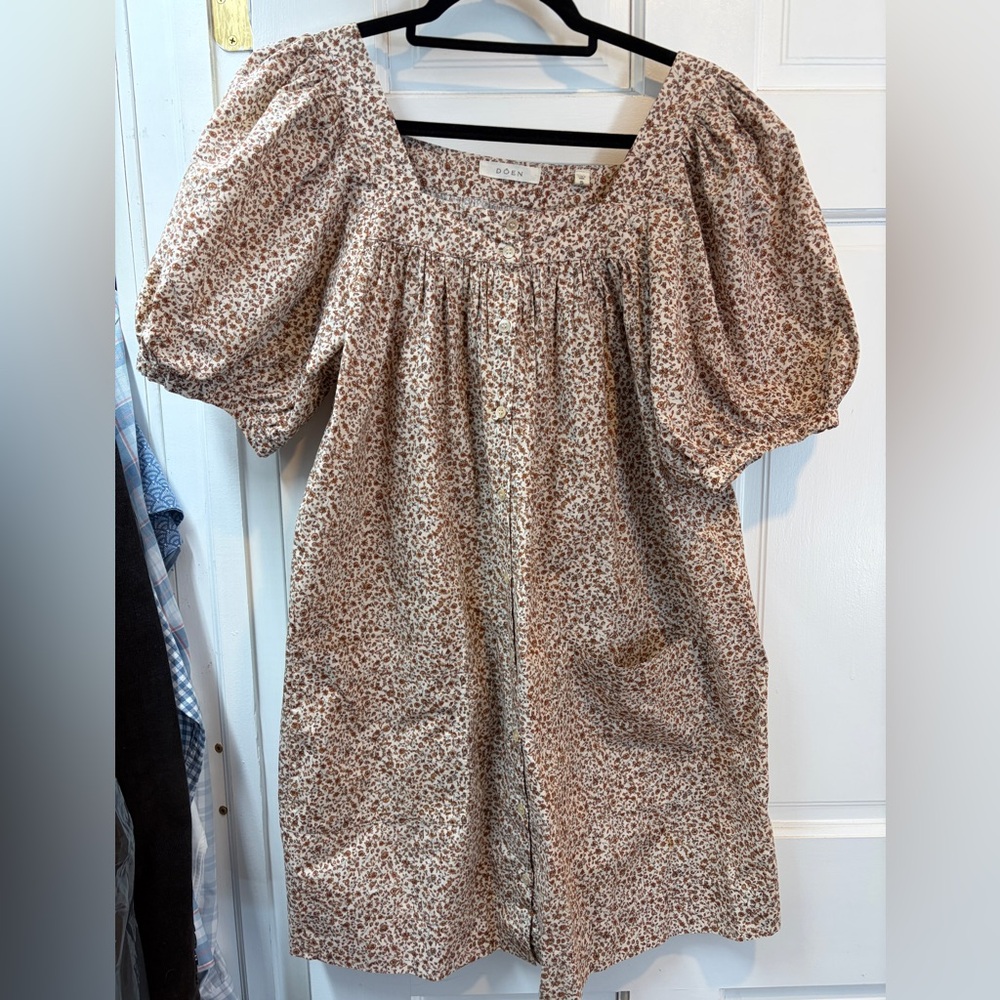 down meadow dress sienna champignon floral size small
